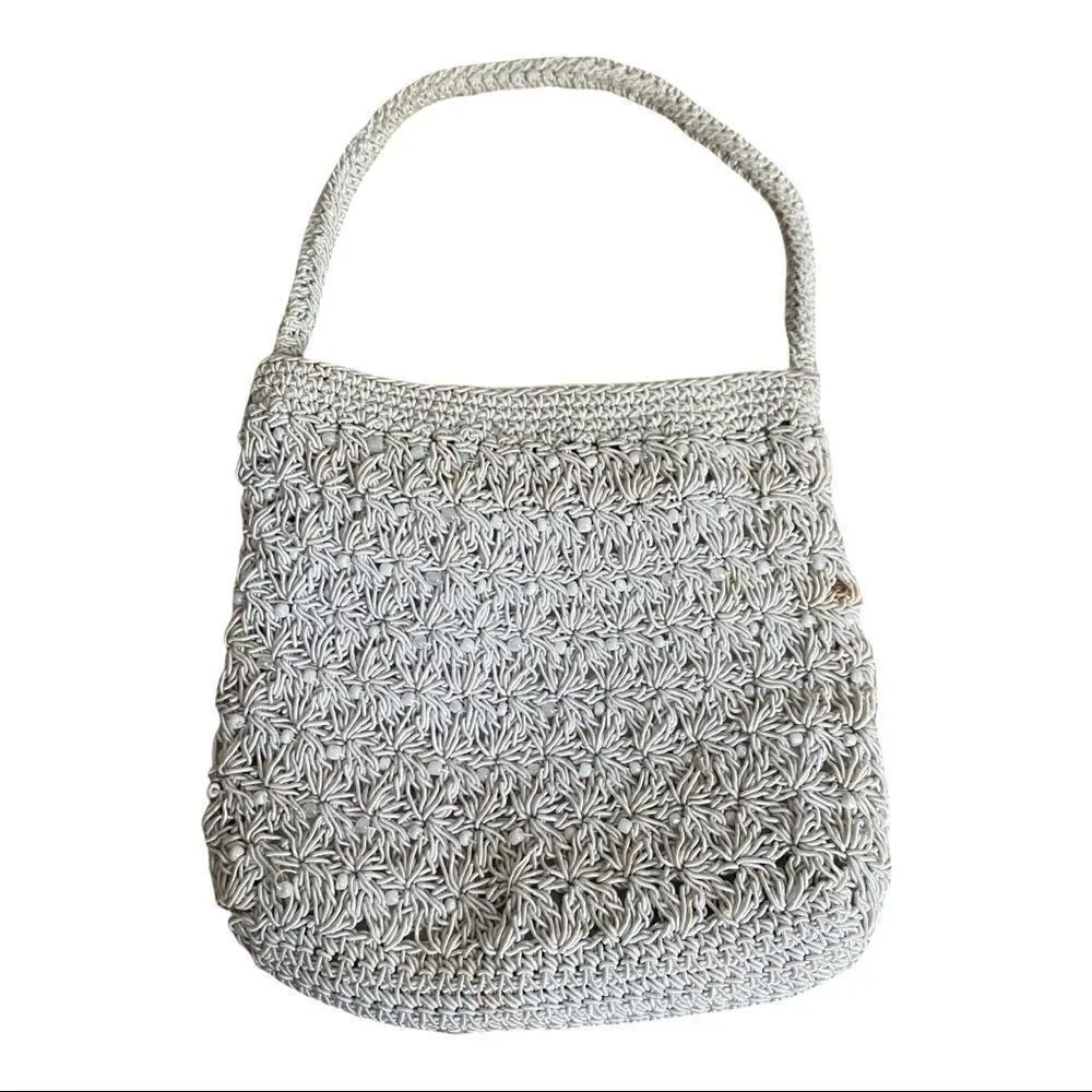 VintageโEveningโCrochetย BeadedโEveningโBag